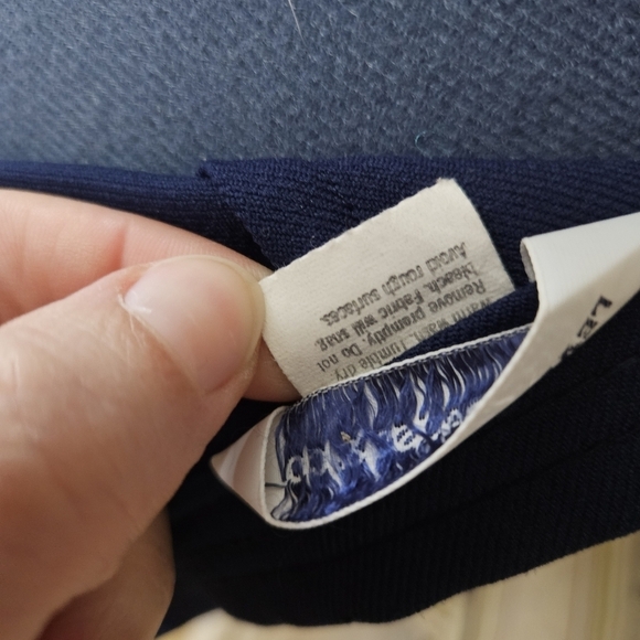 Vintage 1980s Navy Blue Skirt Levi Strauss & Co Levis A-line Preppy Office 80s - Picture 12 of 17